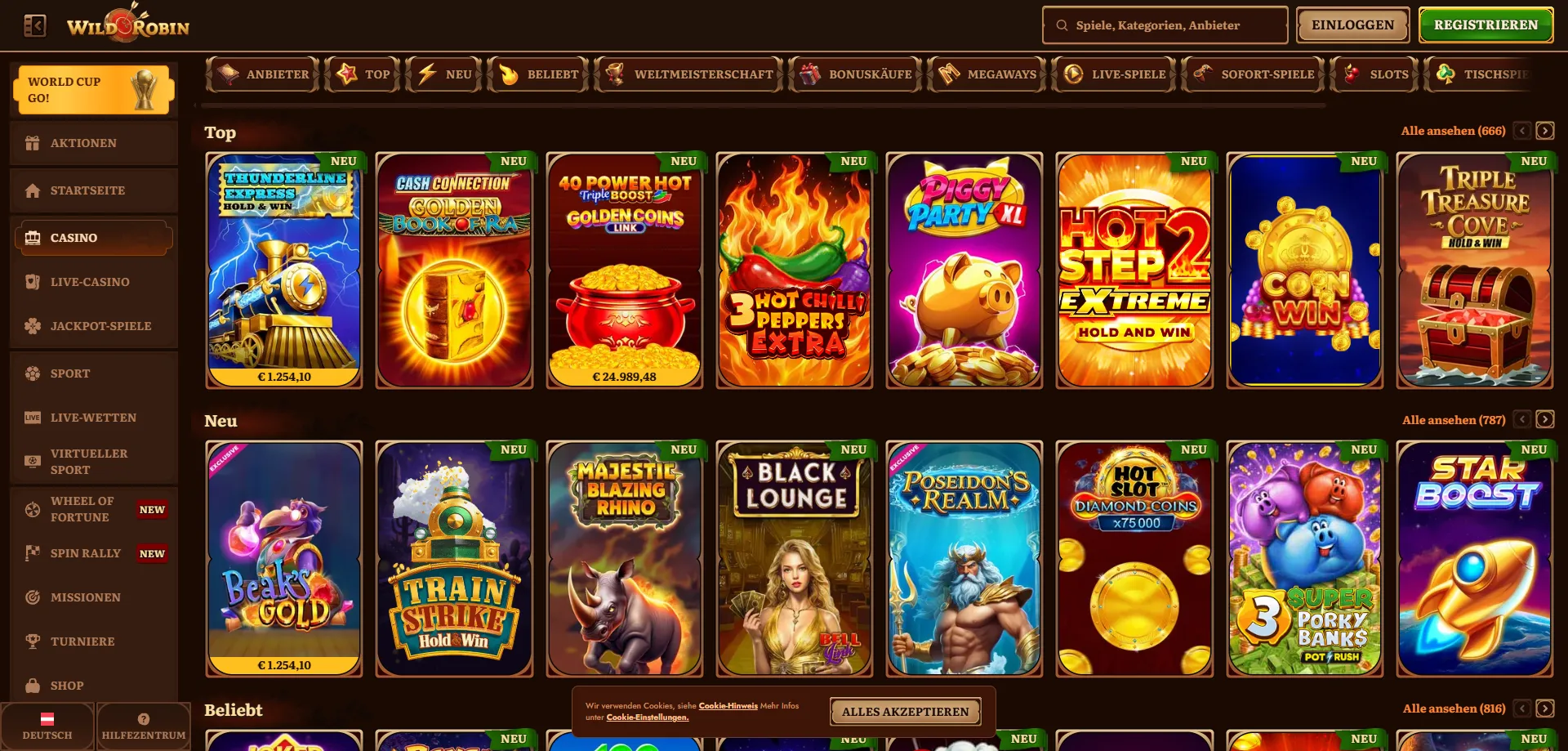 WildRobin Casino Slots &ndash; Spielautomaten von NetEnt und Pragmatic Play